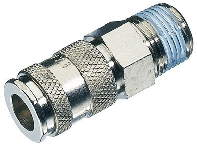 Quick-lock coupling, single-hand - DN 7,8 (steel)