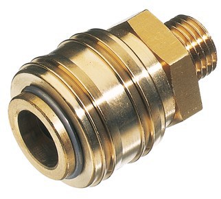 Quick-lock coupling, single-hand - DN 7,2 (brass)